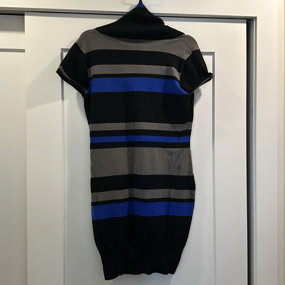 Black, Grey and Blue Sweater Dress - Picture 4 of 4